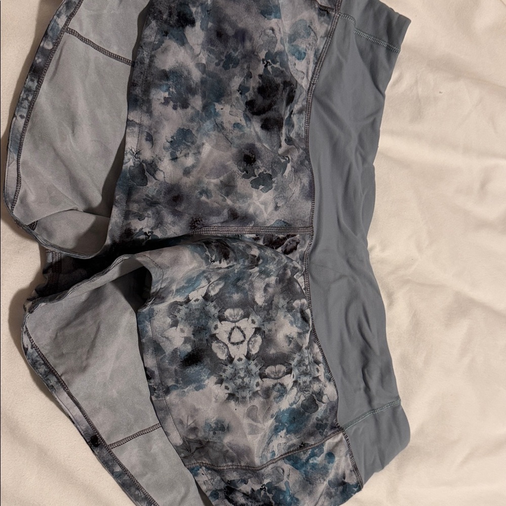 lululemon athletica Blue and Gray Women Shorts